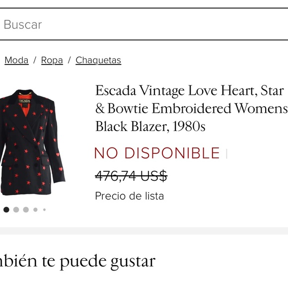 Escada Vintage Love Heart, Star & Bowtie Embroidered Women’s Black Blazer, 80s - Picture 3 of 16